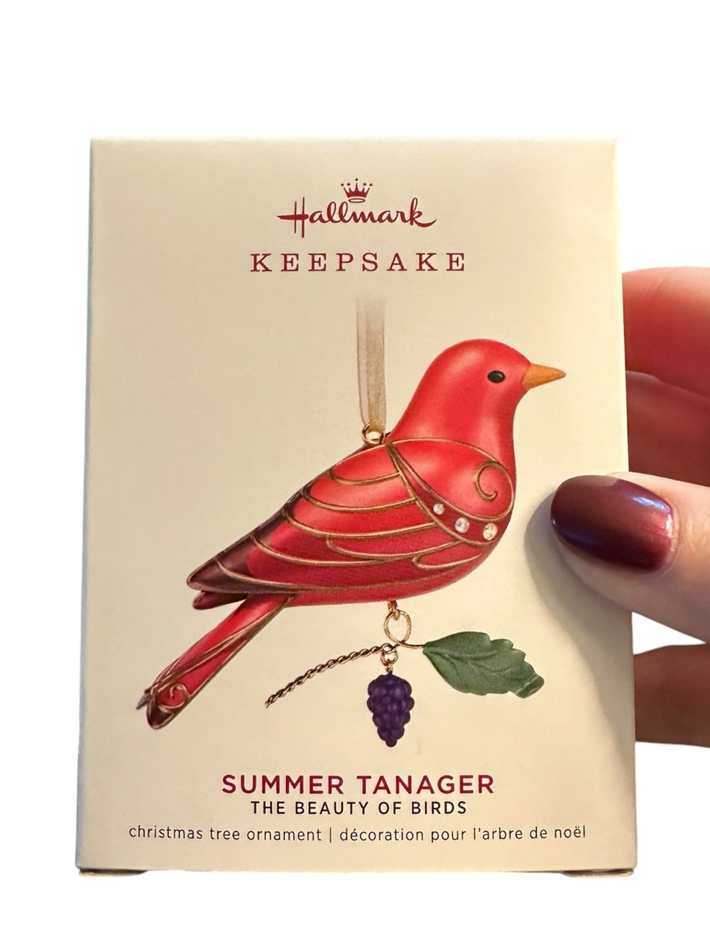 Hallmark Keepsake 2019 Summer Tanager Ornament NIB Beauty of Birds Sealed - Picture 5 of 11